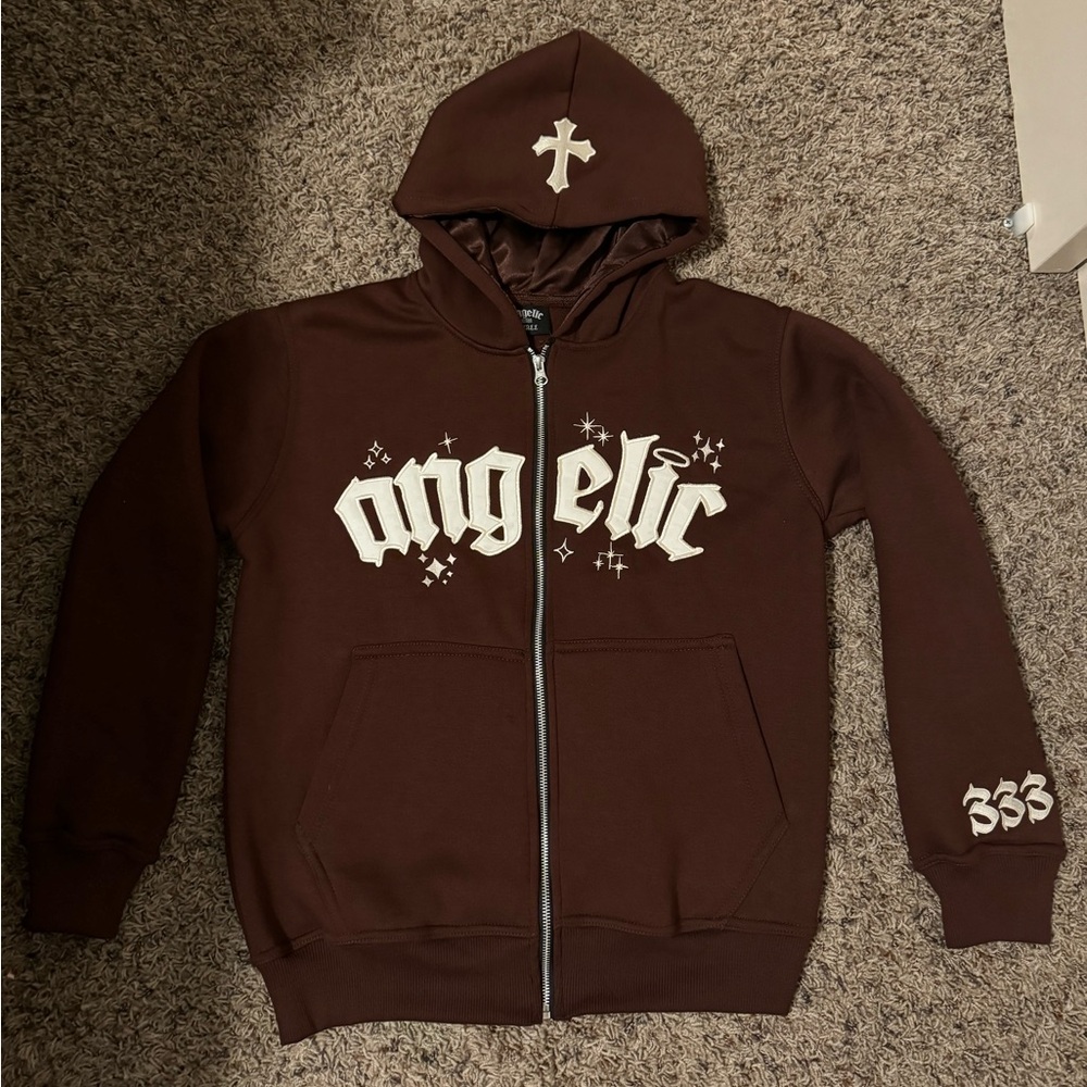 Angelic Motion men’s small brown hoodie